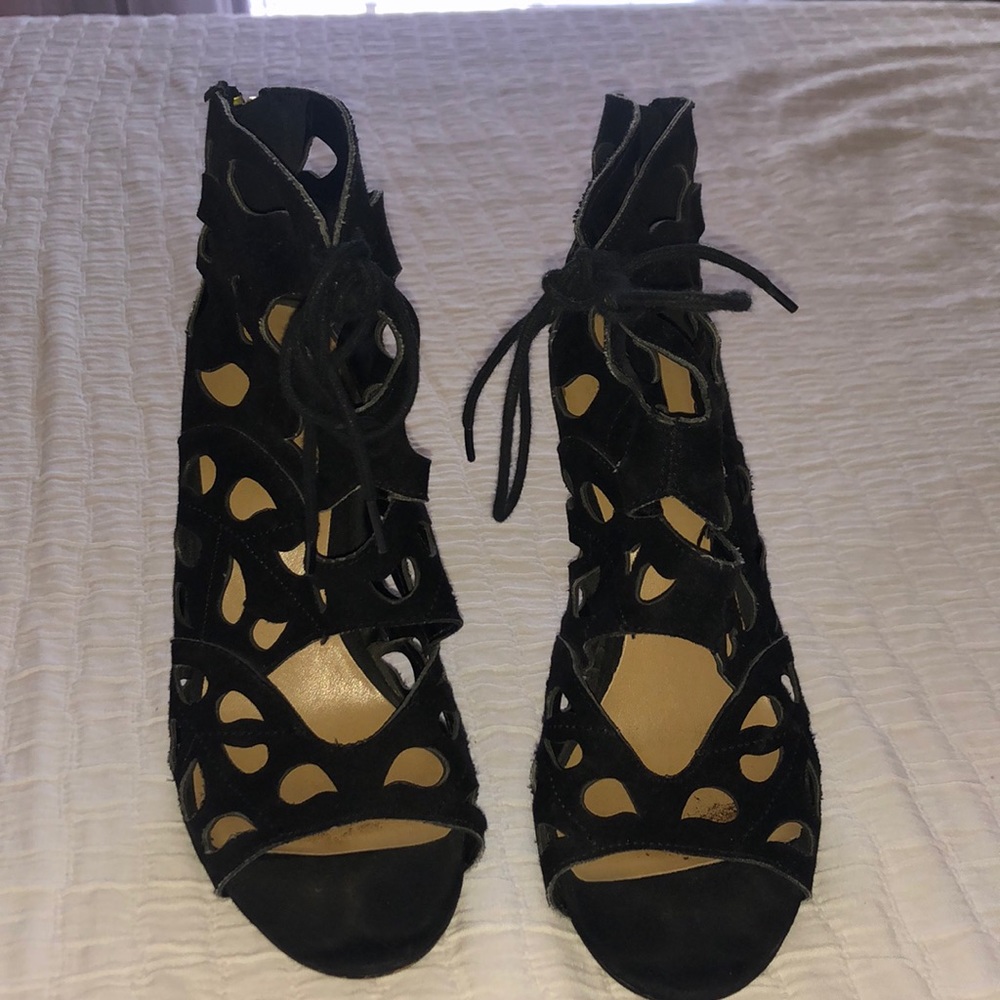 ALDO Suede Cage Cut Out Stiletto Heels